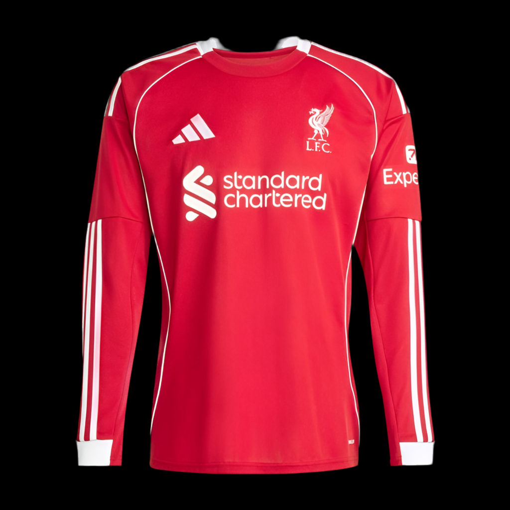 Maillot Liverpool Domicile Manches Longues 2025/26