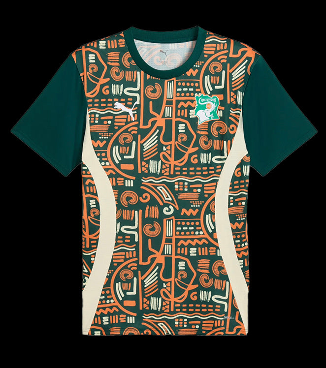 Maillot Côte d'Ivoire Pre-match Homme 2025 Vert